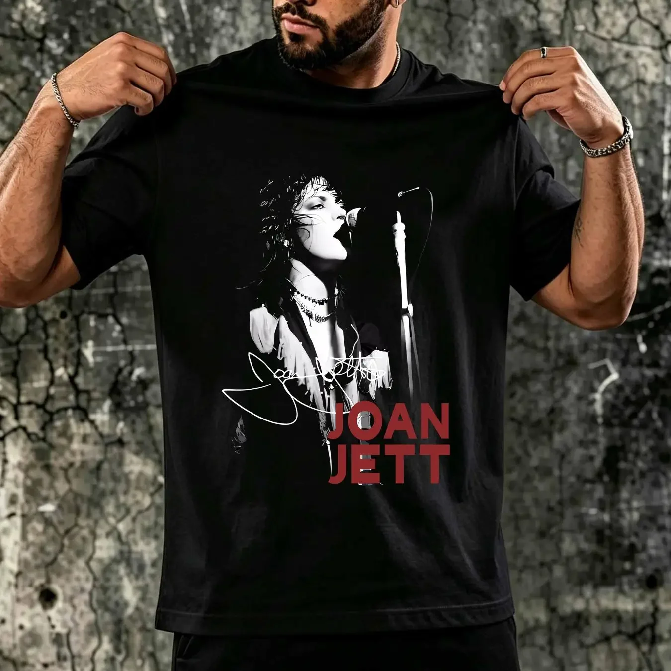 washed T Shirt Joan Jett Signature hot the memories signed father day gift vintage Washed Versatile Stretched designer clothes