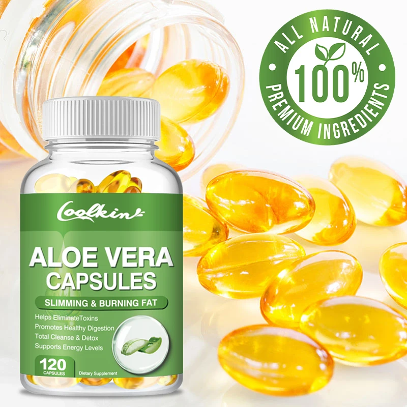 

Aloe Vera Extract Capsules - Control Appetite, Balances Stomach Acid, Reduce Discomfort, Promotes Digestion and Immune Health