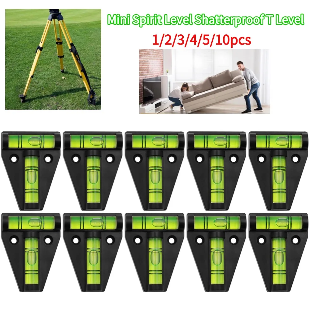 Mini Spirit Level Shatterproof T Level Bubble Level For RV Furniture Camera Level Calibrator Balance Inclinometer Tools