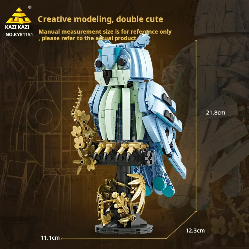 البومة لمبة مكتب اللبنات الإبداعية الجدول ضوء الطيور زخرفة الديكور تمثال عيد الميلاد هدايا عيد الميلاد الكبار الفتيات الفتيان