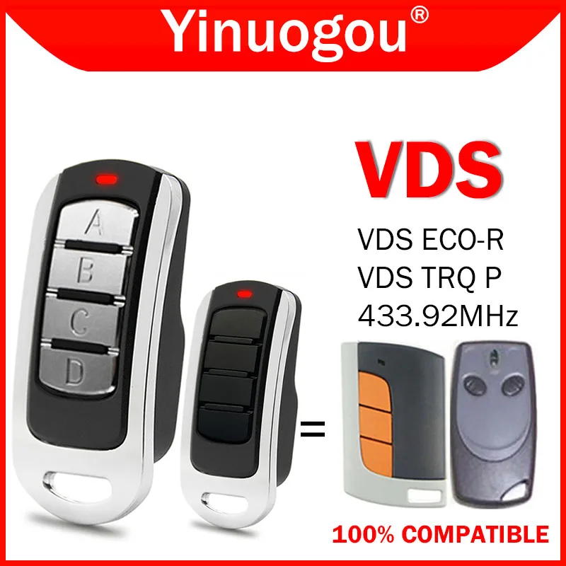 Para control remoto de garaje VDS ECO-R Control remoto Puerta eléctrica VDS TRQ P Clon Puerta de garaje Comando Abridor de puerta duplicador