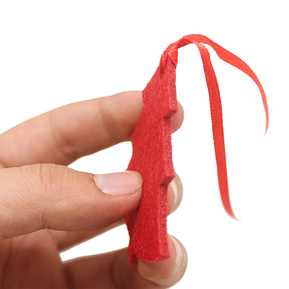 

10 Pcs Christmas Tree Pendant Decorations Ornaments Indoor DIY Felt Slices Household