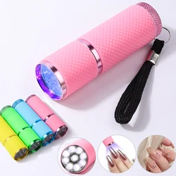 Led Lamp for Nails Flashlight for Manicure Uv Flash Curing Light 9 LEDs Nail Drying Gel Polish Portable Tool Mini Lamps Dryer