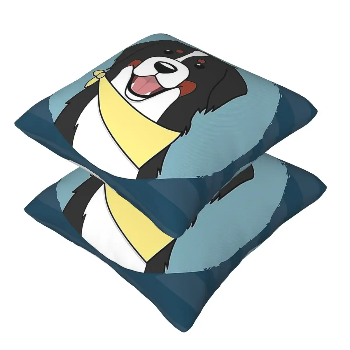 Friendly Bernese Mountain Dog Animal 2 pcs Square Pillowcase Pillow Cover Cushion Decor Comfort Throw Pillow for Home Bedroom - view 2