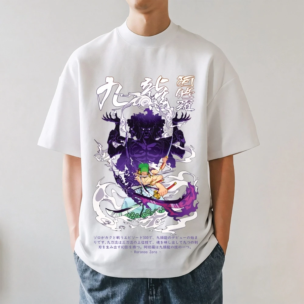 ONE PIECE Roronoa Zoro Anime Style Classic Tee High-quality Streetwear Men's Clothing and Women Clothing 2026 Summer New T Shirt