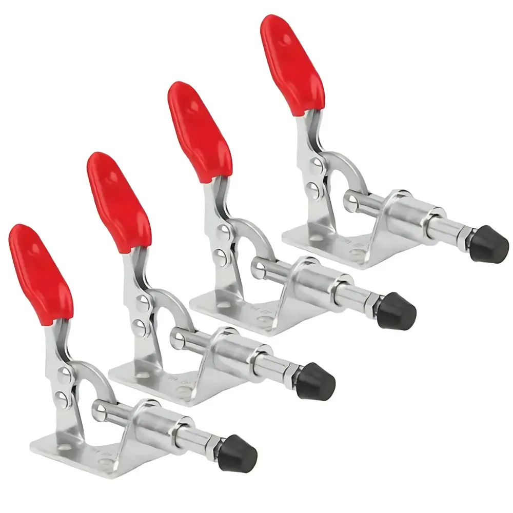 1/2/3/4Pcs GH-301AM Toggle Clamp Push-Pull Quick Release Hand Tool 45kg Vertical Toggle Clamp Hand Clip Tools