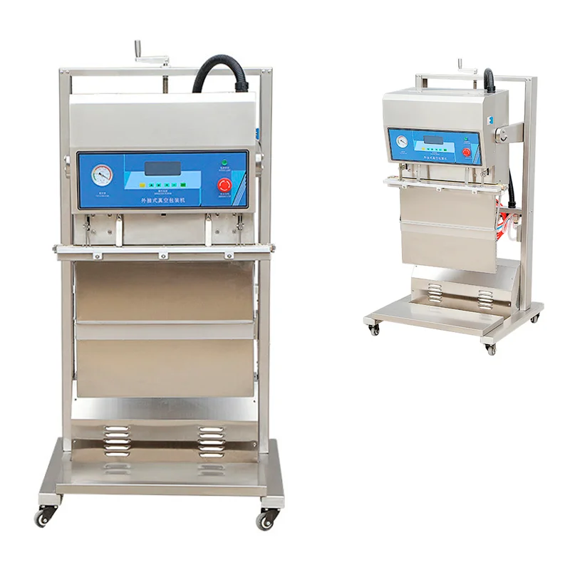 Vertical Vacuum Packaging Machine Commercial Stainless Steel Powder Liquid Food External Pneumatic Inflatable Sealing Machine