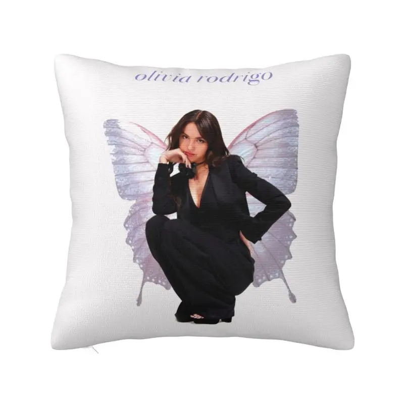 Custom O-Olivias Butterfly R-Rodrigos Square Pillow Cover Home Decor Cushions Throw Pillow for Living Room Double-sided Printing