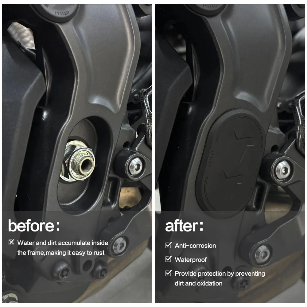 Für YAMAHA MT 09 MT-09 SP 2021 2022 2023 2024 2025 Motorrad Rahmen Kappe Dekoration Kit Rahmen Loch Abdeckung kappen Stecker MT09 SP