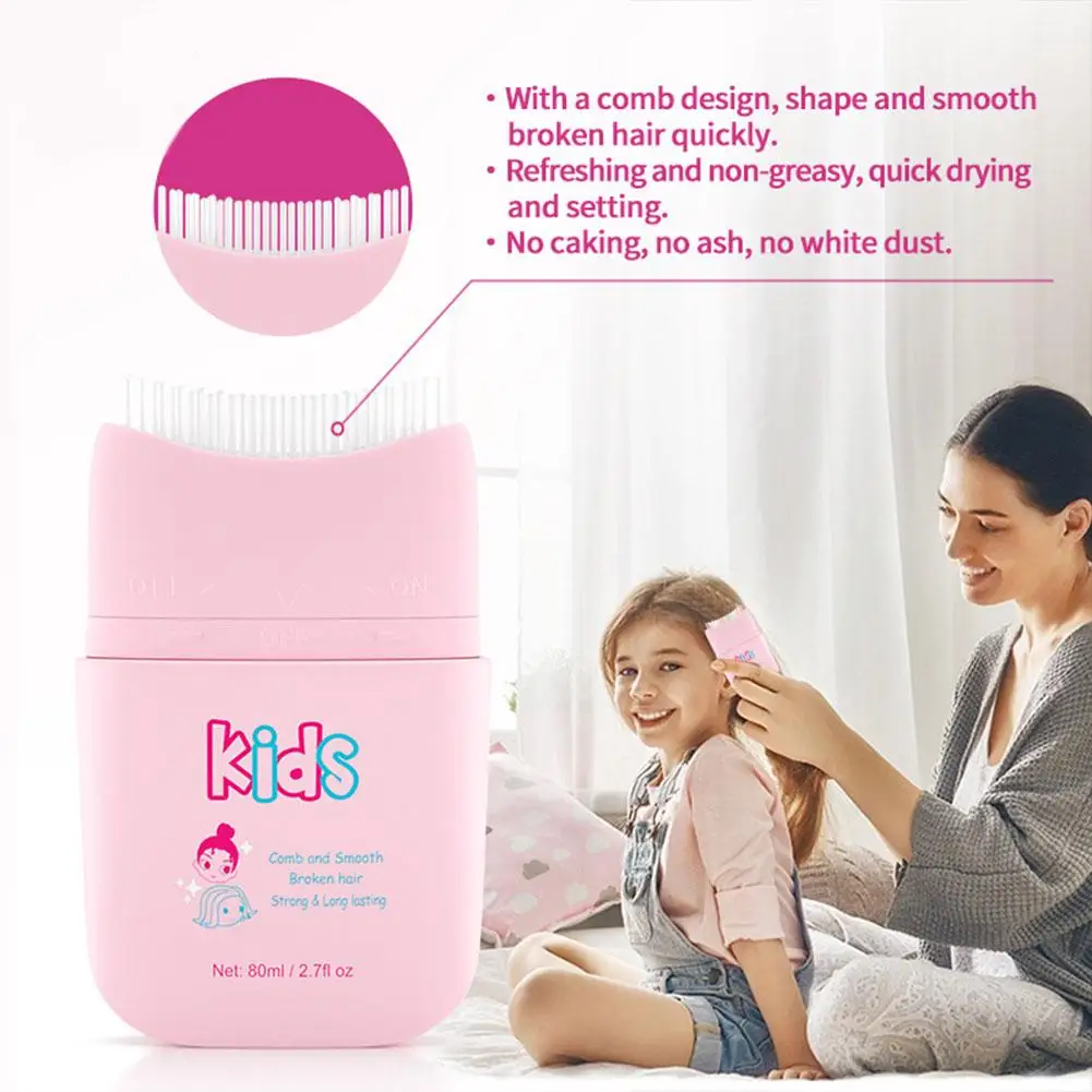 Hair Styling Gel For Kids, Childrens Hair Wax Stick Built-in Comb 2-in-1 Hair Finishing Stick, Natural Refreshing Non-Greasy images - 6