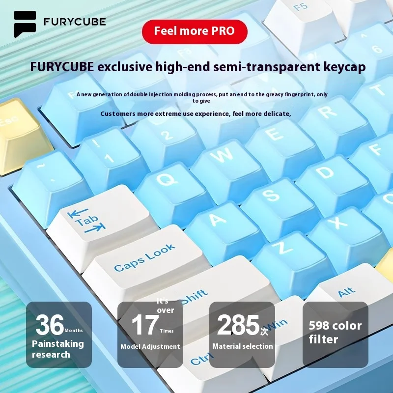 Furycube-F75 proメカニカルキーボード,ウルトラアルミニウム,3モード,ホットスワップ,カスタムPCゲーマーアクセサリー,ギフト