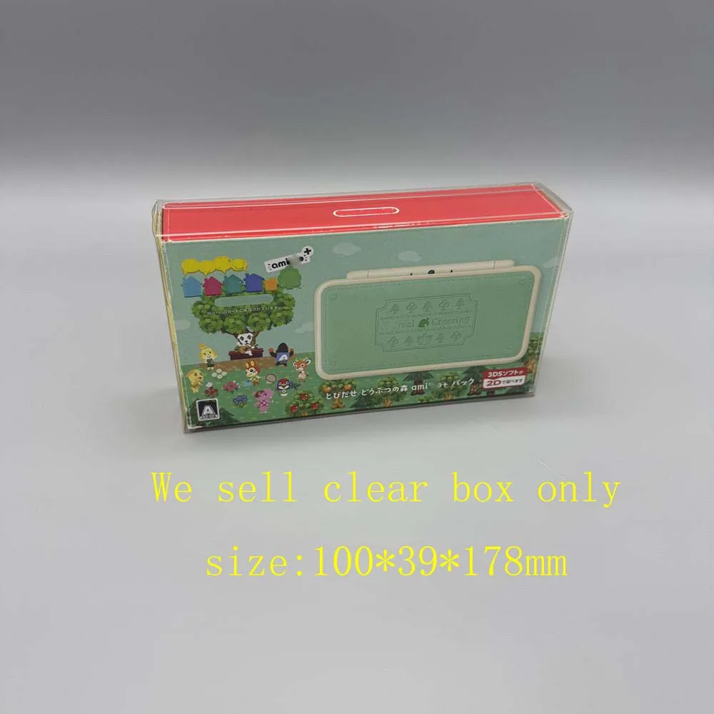 Protector de caja transparente para Animal Crossing/Nintendo NEW 2DS LL/2DSLL, cajas de colección, almacenamiento TEP, carcasa de juego, estuche de exposición transparente