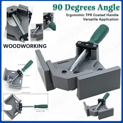 90 Degree Clip Aluminum Alloy Right Angle Clip Clamp Single Handle Adjustable Swing Jaw for Welding Woodworking Photo Frame
