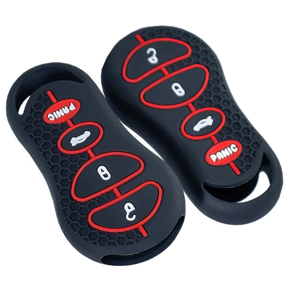 Silicone For Chrysler CHRYSLER 300m Grand Voyager PT Cruiser Sebring Jeep Liberty Dodge Transmitter 4 Button Fob Caps