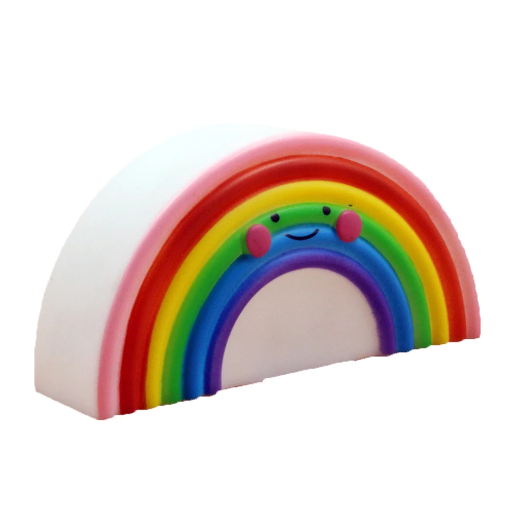 

Cartoon Night Light Rainbow Lamp Bedroom Bedside Silicone Night Light Table Lamp Operated Decorative Light