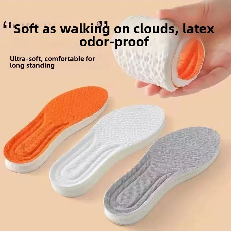 

Sport Shock Absorption Sweat Absorbing Insoles Men Women Standing for a Long Time Comfortable Soft Bottom Odor Eliminator