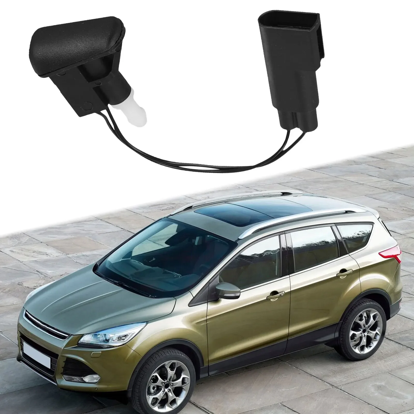 

Black Wiper Nozzle CV4417666AC For Ford For Kuga For Mk2 Windscreen Washer Jet Kit Heated Washer Car Accessories