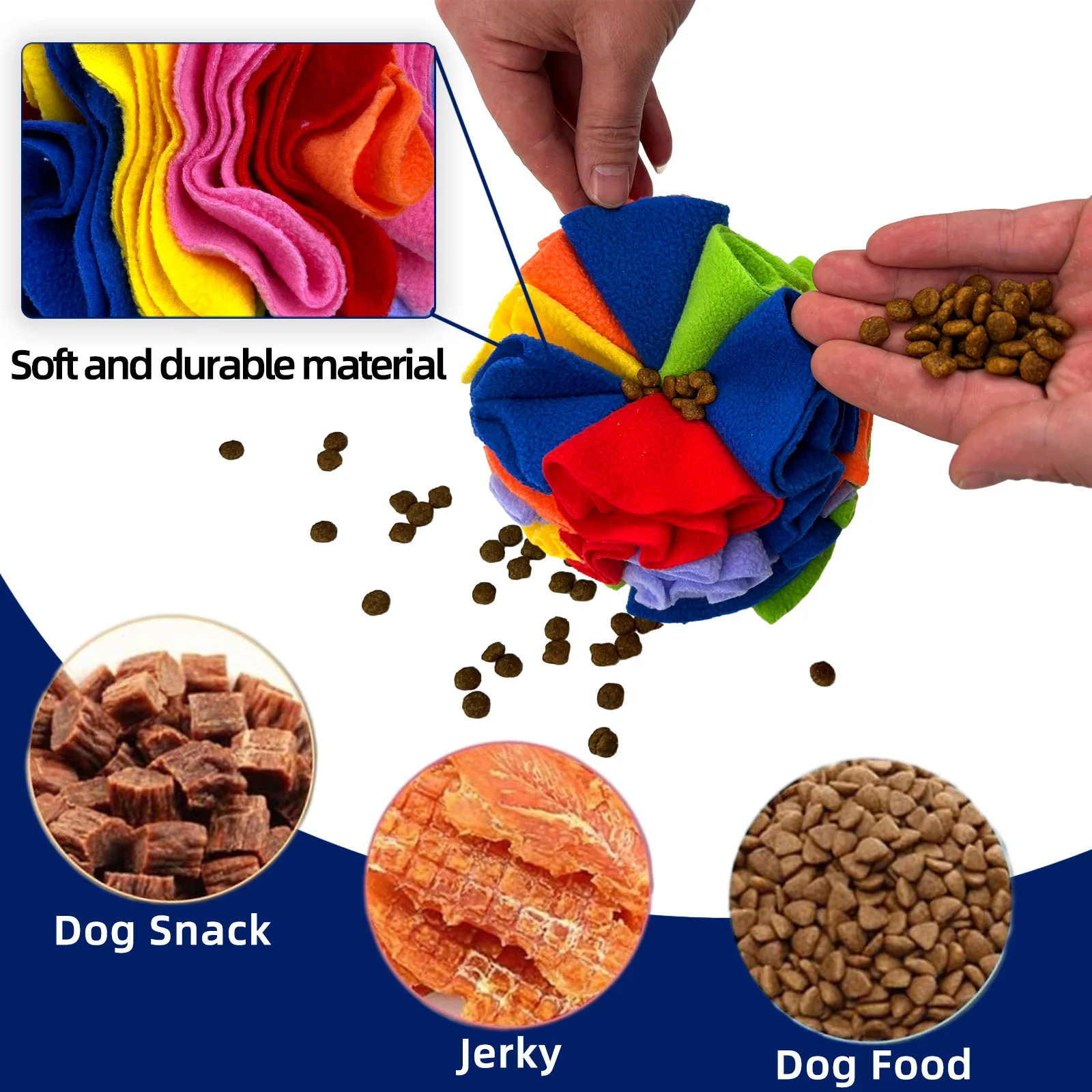 

Interactive Dog Toys sniffing toy ball grinding colorful ball training puzzle pet toys cross-border hot sales Foraging Skills