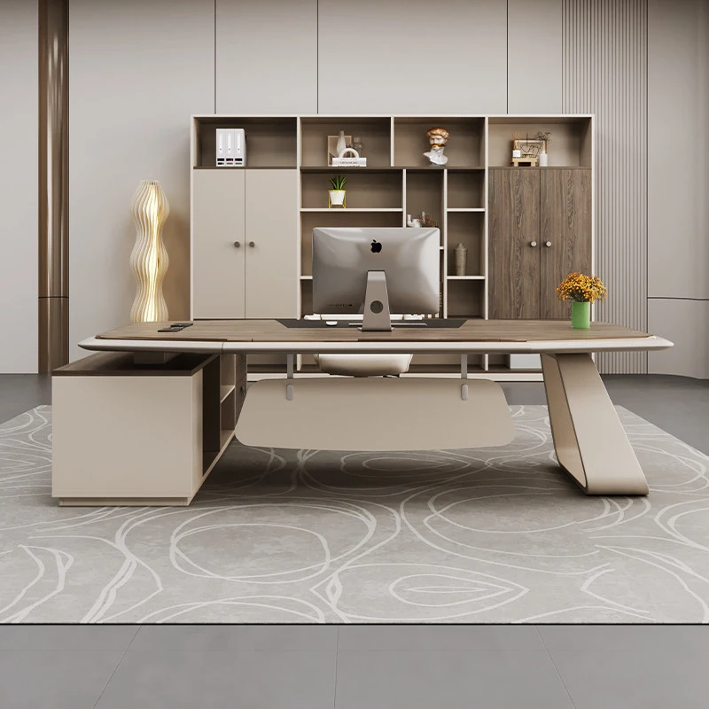 CEO desk,boss table,office Furniture,, Light Luxury , Simple Modern High-End , Executive , General Manager Office Desk And Chair