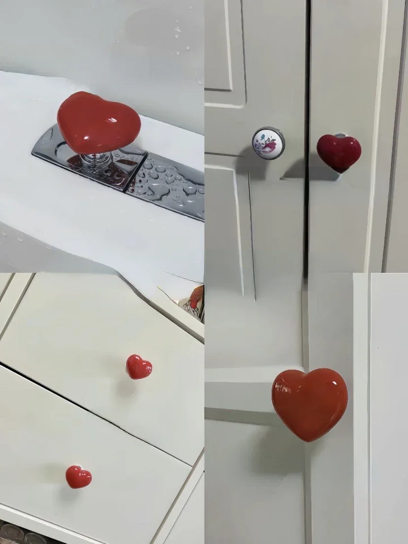 Griff Wc Drücken Sie Taste Herzförmige Drücken Sie Tank Push-Schalter Wc Badezimmer Dekor Wasser Drücken Flush-Taste Hause Tools – Detail 9