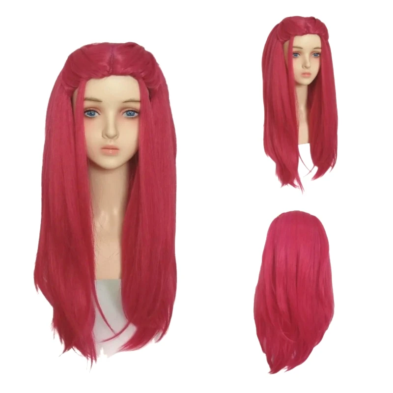 2025 # #   新しい映画 Kpop キッズガールズコスプレウィッグミラルミゾイデーモンハンターズ紫黒赤ロングヘアハロウィンコスプレ小道具