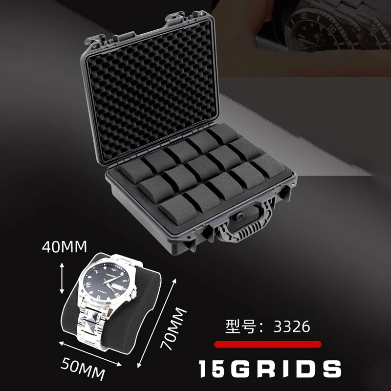 6/15 Slot Abs Plastic Watch Case Portable Waterproof Watch Case Is Used To Store Watches Tool Box