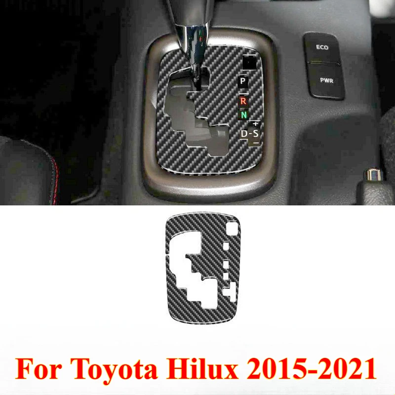 

1PCS For Toyota Hilux 15-21 Carbon Fiber Central Control Gear Shift Indicator Panel Trim Cover Car Interior Decorative Stickers