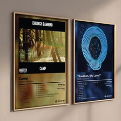 Pop Rap Music Album Cover Artist Childish Gambino Poster Aesthetic Rapper Hip Hop Rock Awaken My Love Canvas Art Room Wall Decor