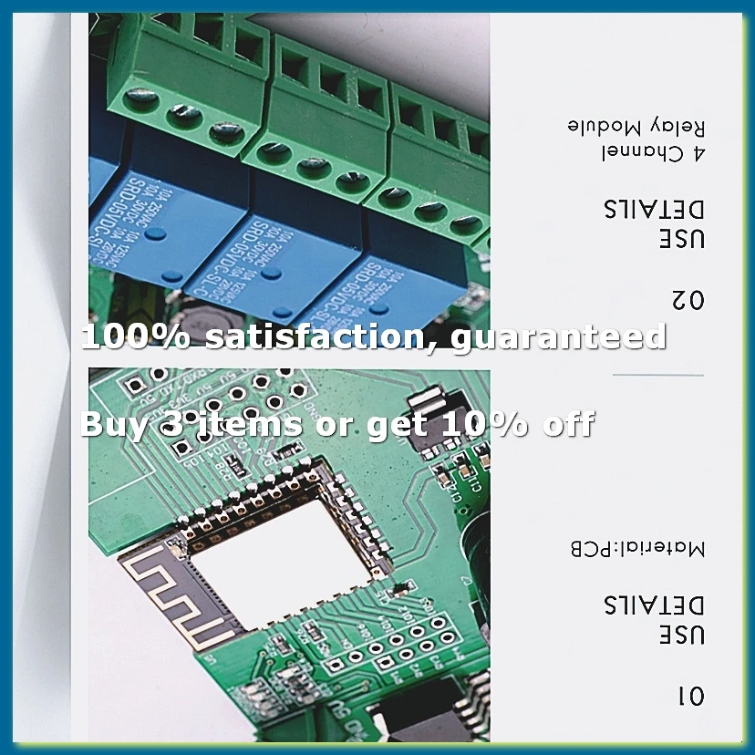 ESP8266 Wireless WIFI 4 Channel Relay Module ESP-12F Wifi Development Board for 5V/8-80V Power Supply