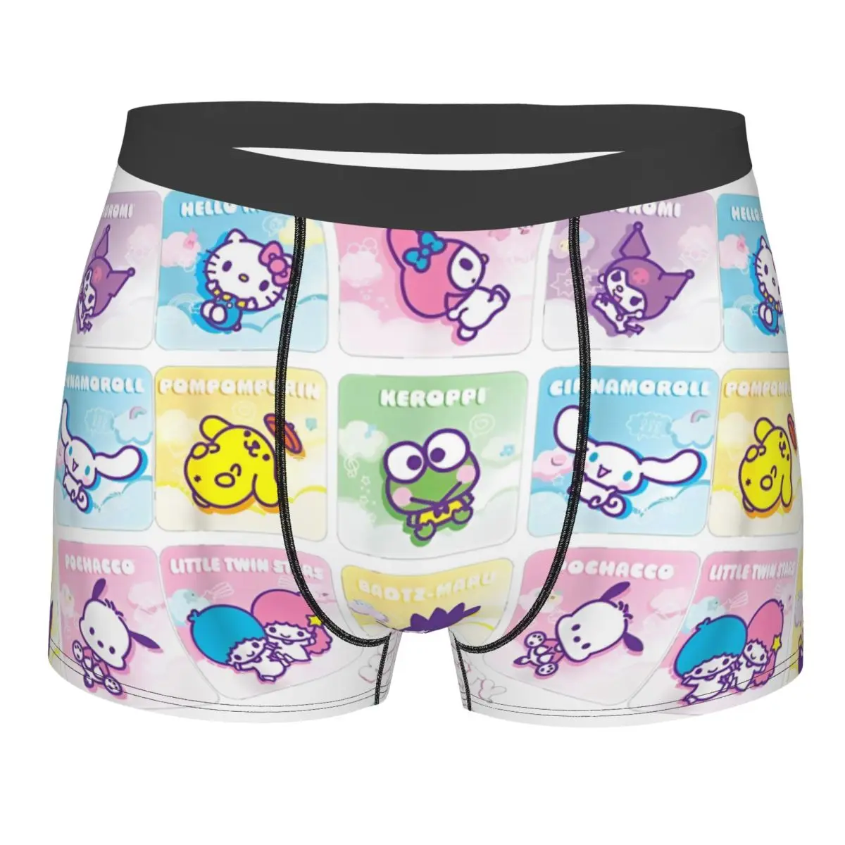 Hello Kitty and Friends Square Eugène Boxers, Gag Gift for Men, Fun Underwear, Quilt Underpants, Comfortable Boxer Shorts, Merch