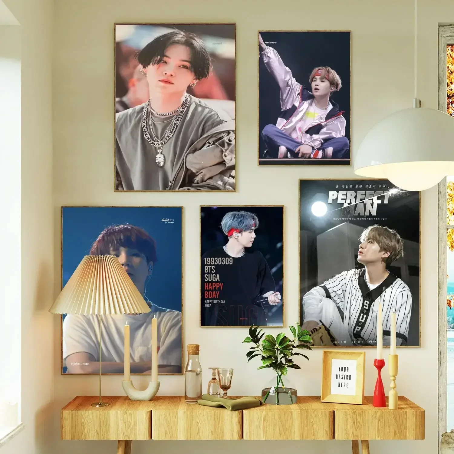 min yoongi Poster Prints Wall Art Canvas Painting Poster For Modern Family Living Room Home Decor