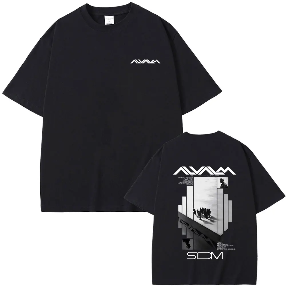 Rapper SDM A La Vie A La Mort Album Graphic T-shirt Men Hip Hop Fashion Pop Music T-shirts Male Casual Cotton Vintage T Shirts