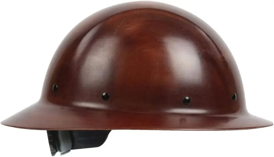 Fiberglass Full Brim Hard Hat with Ratchet Adjustment