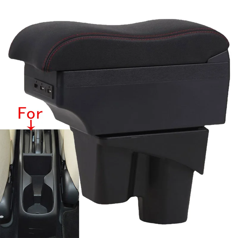 

For Honda City Armrest Box For Honda New City Car Armrest Curved Surface leather Storage box Simple installation Dedicated