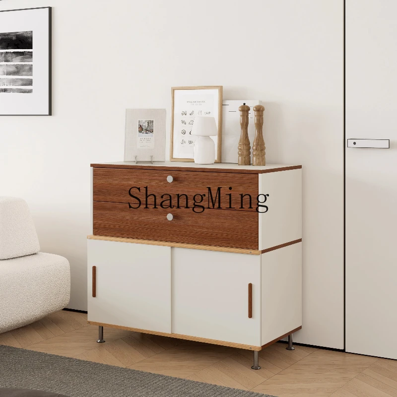 

ZYY household dining side coffee cabinet wabi-sabi wind living room small apartment storage storage decorative cabinet