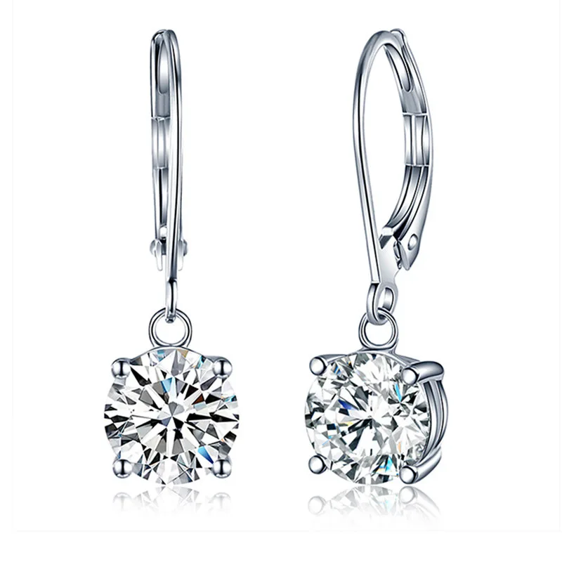 

Earrings Stud for Women S925 Sterling Silver Moissanite Wedding Engagement Promise Bridal Elegant Party Jewelry for Girls
