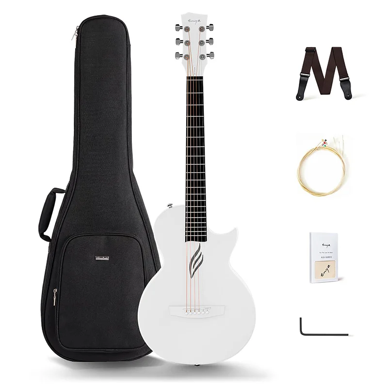 Enya NOVA GO 35-Inch Acoustic Travel Guitar, Carbon Fiber, for Adults, Children and Beginners, Bag and Accessories Included