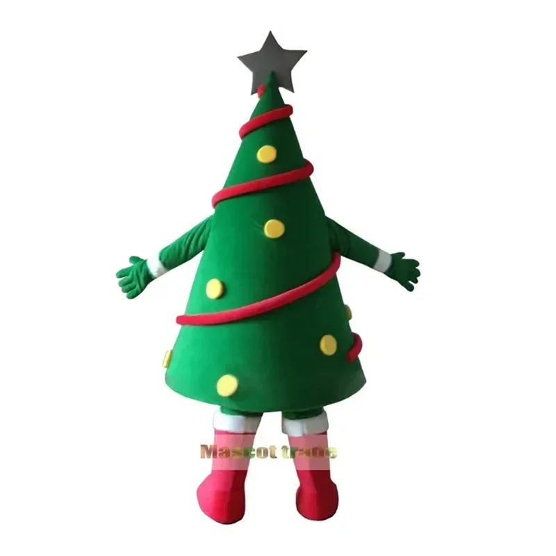 Hot Sales Green Christmas Tree Mascot Costume Christmas Carnival performance apparel Free Shipping L