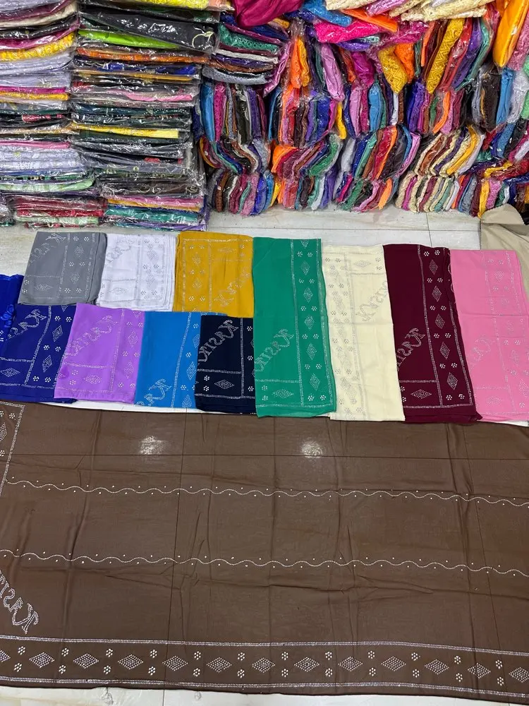 2026 Kleiner 70x180cm Chiffon Neuer Afrikanischer Netz-Hijab-Schal für Muslimische Frauen Afrikanischer Dubai Islam Kopftuch Bestickte Schals – Detail 25