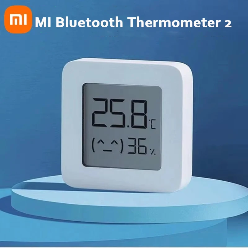 

Xiaomi Bluetooth-термометр 2, беспроводной умный светодиодный цифровой компьютер с приложением Xiaomi, гигрометр, термометр, датчик температуры