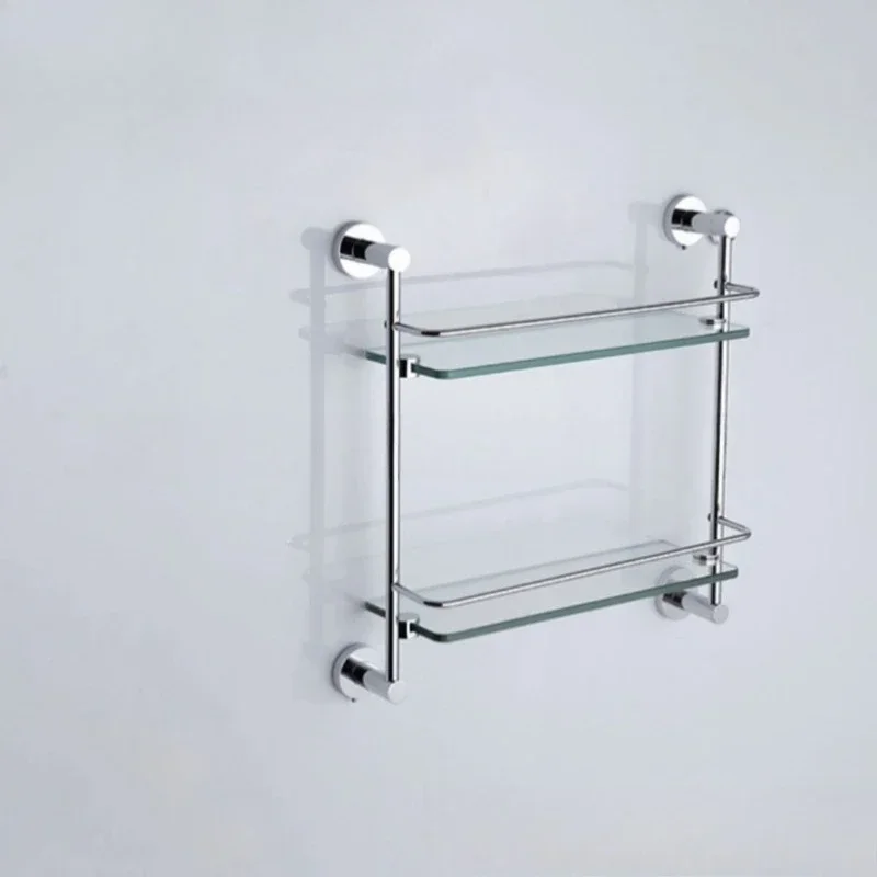 Shelf Bathroom Glass Bathroom Wall Storage Rack
