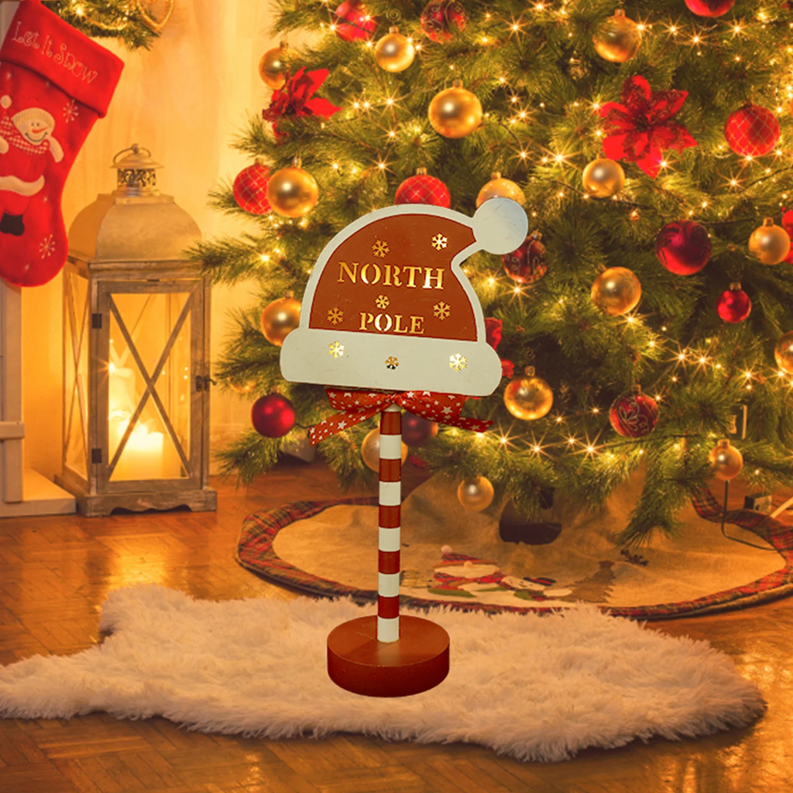 

Festive Christmas Light Decoration Durable Wood Material Multiple Uses Indoors Outdoors Easy to Install Add