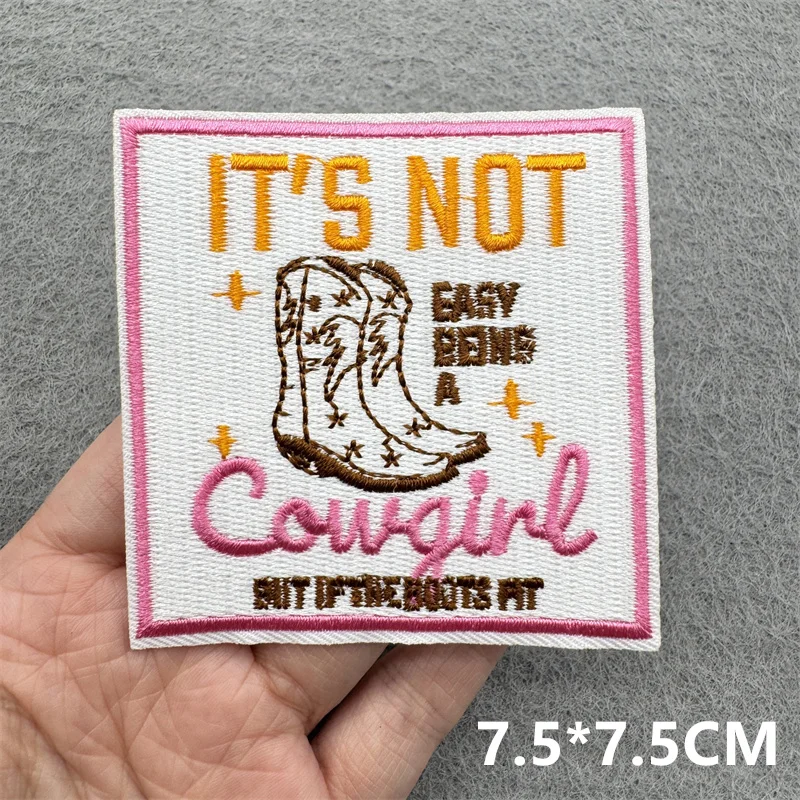 West Cowboys Stickerei Patches auf Kleidung Buchstaben Patch für Kleidung Eisen auf Patches für Kleidung DIY Rucksack auf Abzeichen – Detail 10