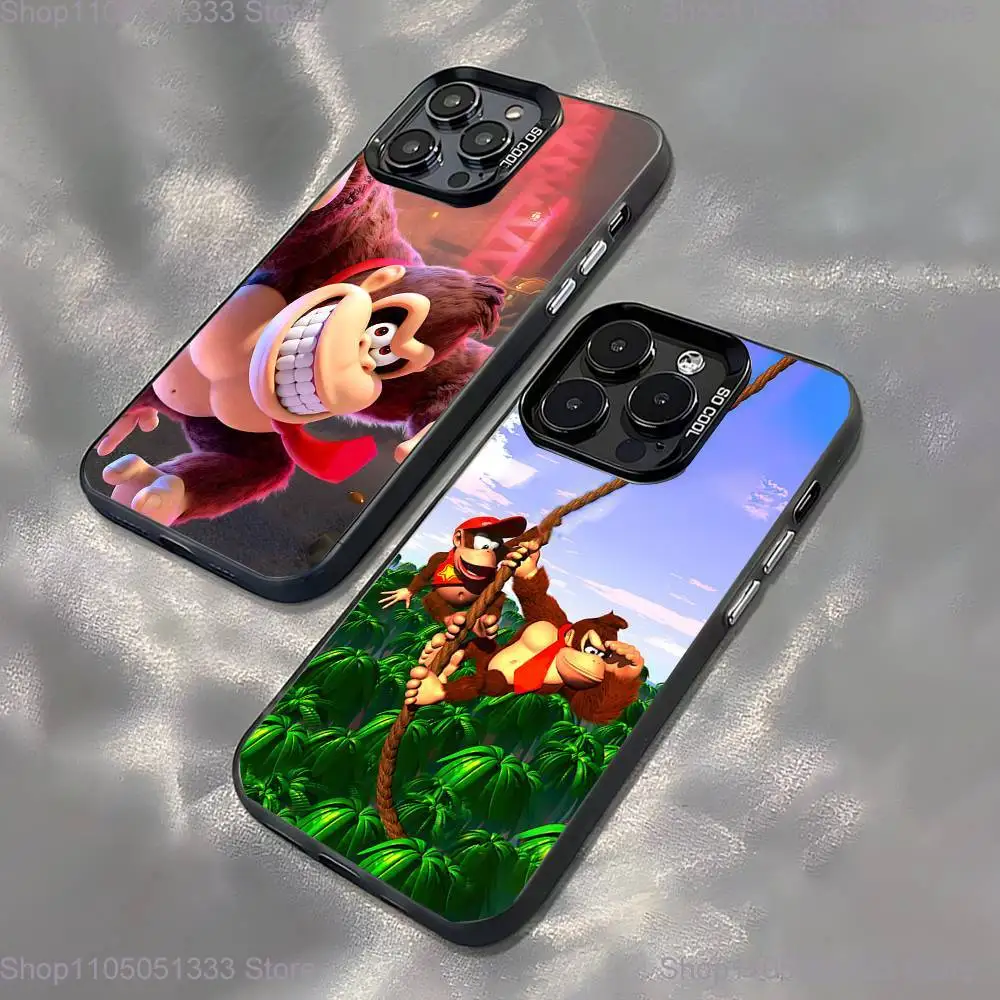 

Game D-Donkeys K-Kongs Phone Case For iPhone 16,15,14,13,12,11,Pro,XS,Max,Plus,Mini,SE Black Candy Matte Shockproof Cover