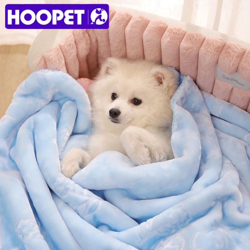 HOOPET  Winter Pet Blanket Thick Wool Feeling Blanket for Cats Dogs Babay Quilt Soft and Fluffy High Quality Dog Cat Blanket