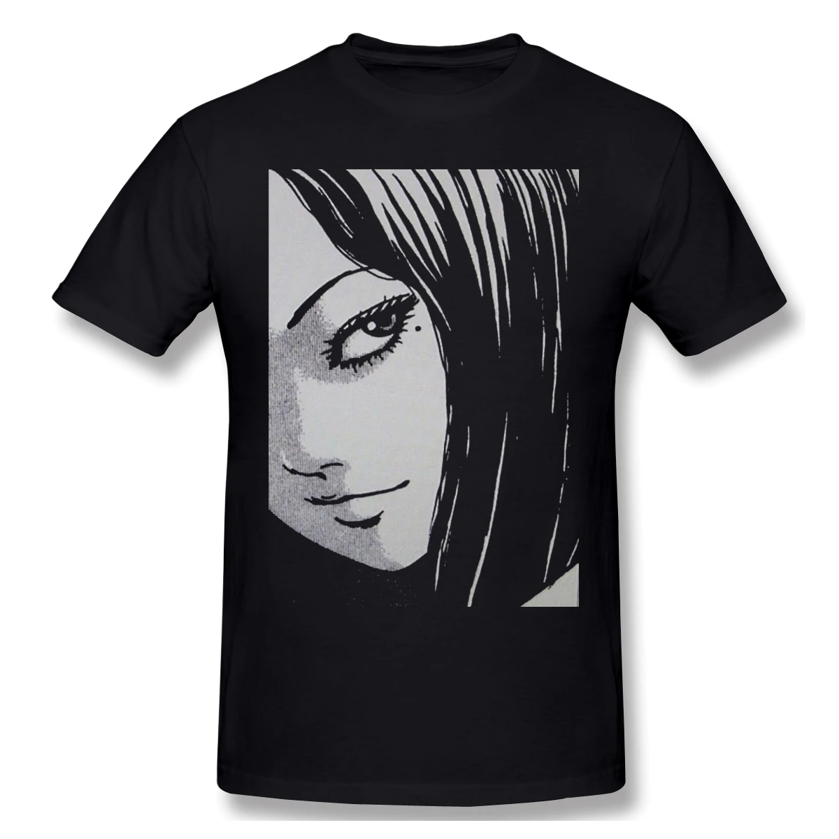 Tomie Junji Ito Cool Print Cotton Funny T-shirt Uzumaki Men Fashion Streetwear Round Neck Short Sleeves European Size XS-5XL Tee