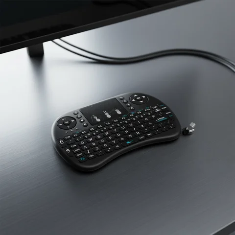 Wireless Keyboard Air Mouse Spanish French Azerty Russian Portuguese Brazil Language With Touchpad N Mini Backlit RGB PC TV Box