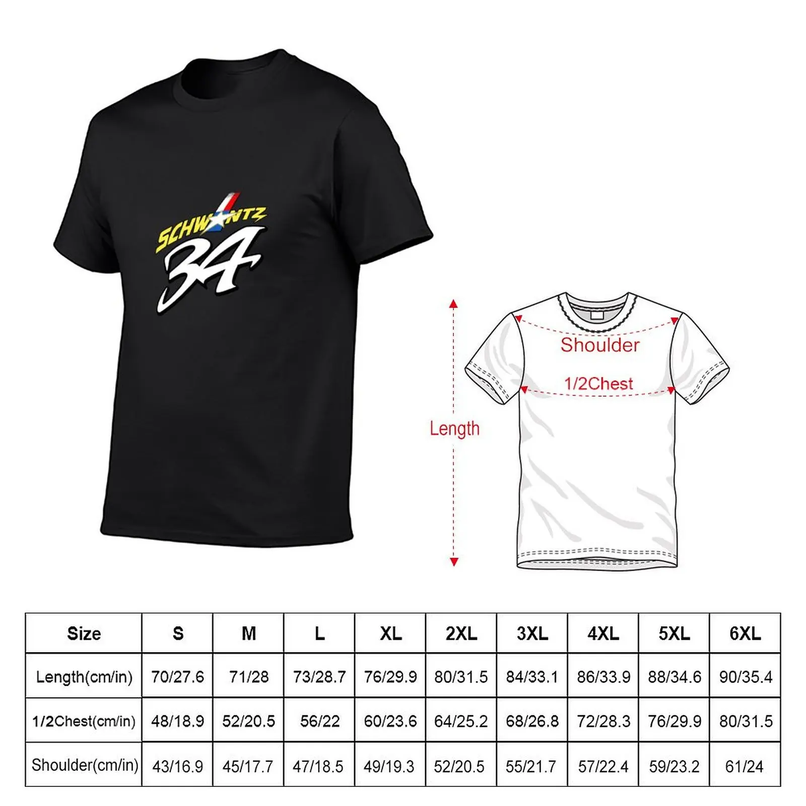 Schwantz 34 T-Shirt plus size clothes shirts graphic tee designer shirts mens tall t shirts