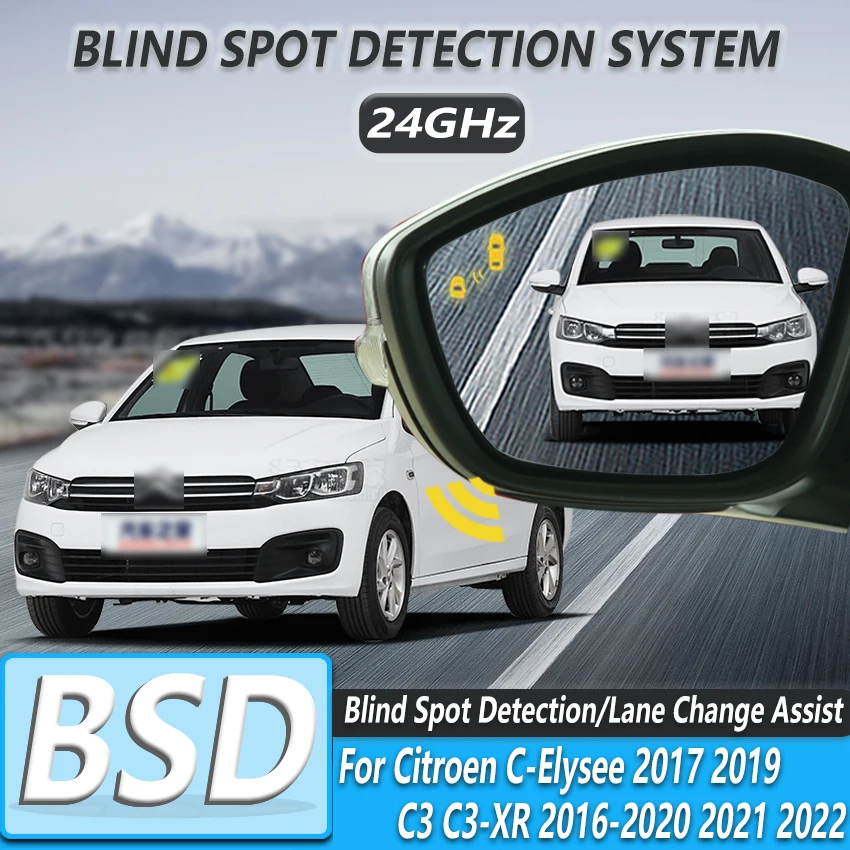 BSD BSM BSA Lane Change Assist Blind Spot Detection Car Mirror For Citroen C-Elysee 2017 2019 C3 C3-XR 2016-2022