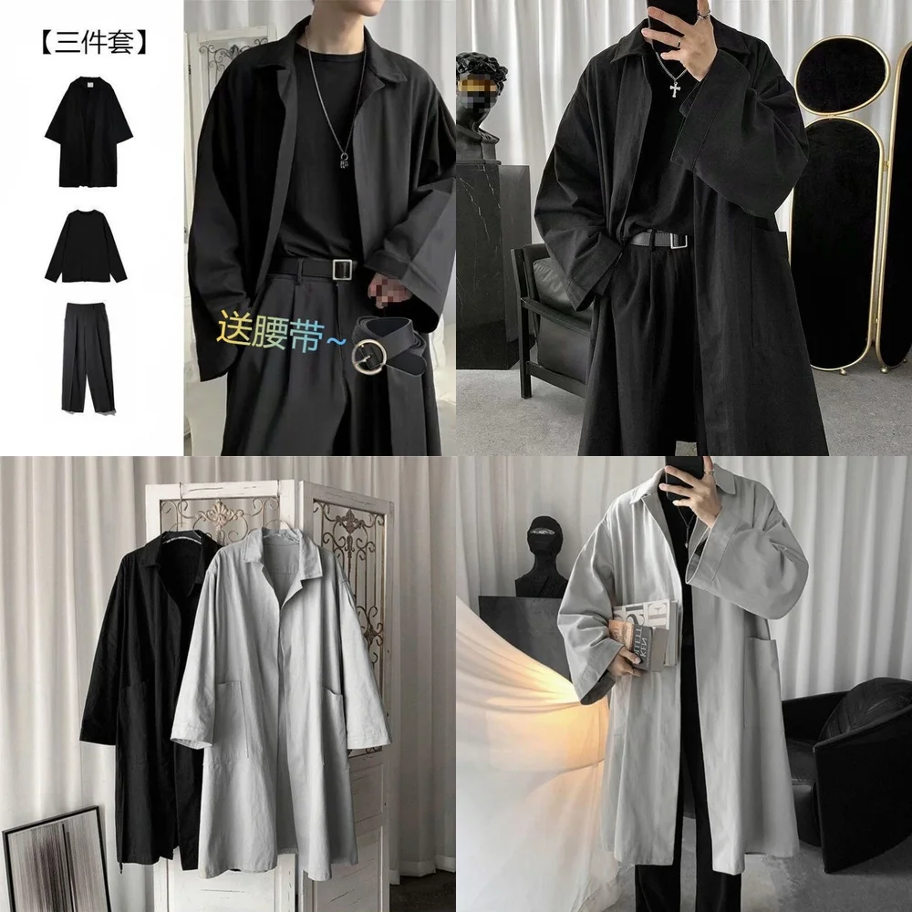 

Men's Trench Coat Spring Summer Casual Loose Fit Fashion Outerwear